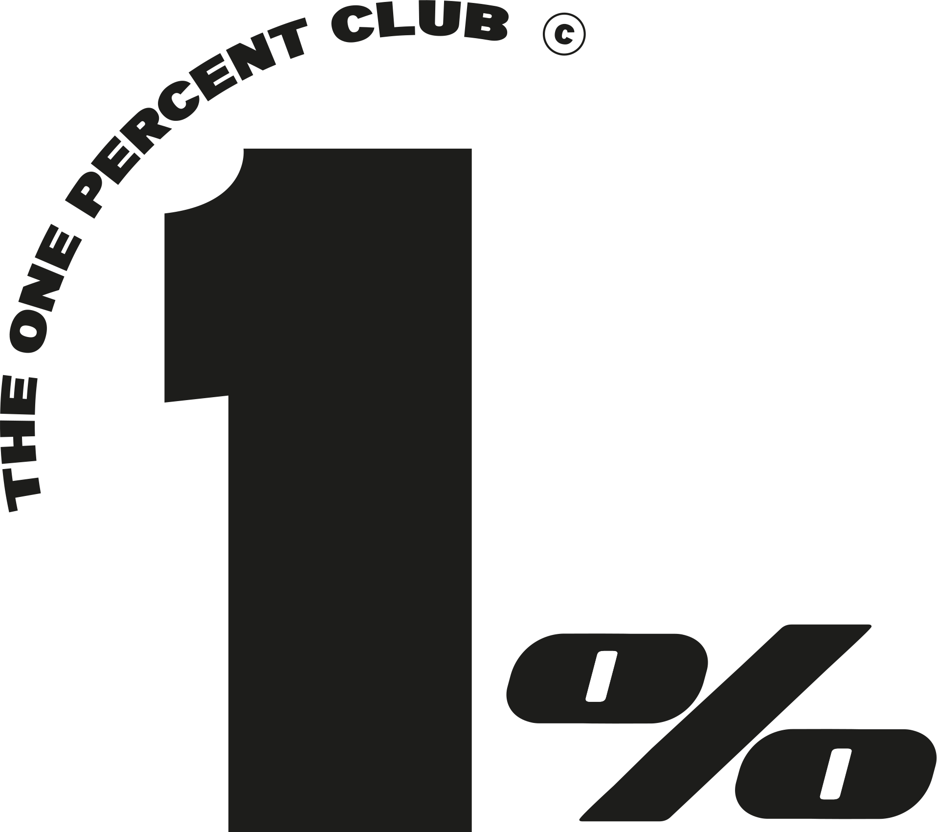the one percent club clothing logo